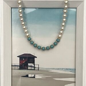 Turquoise and Pearl Necklace
